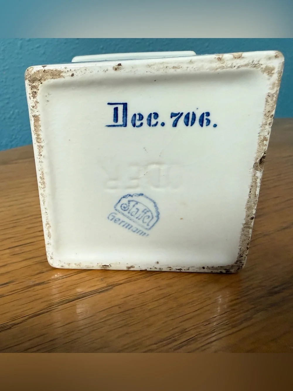 Vintage 1930s Staffel Germany Sugar Canister Dec. 706 Art Deco